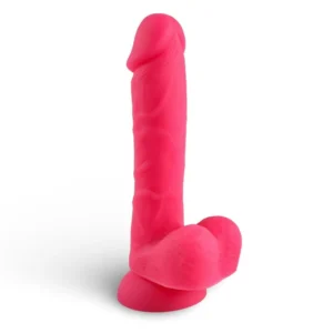 Dildo realista de Silicona Rosa 17 cm