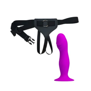 Arnés con dildo rosado
