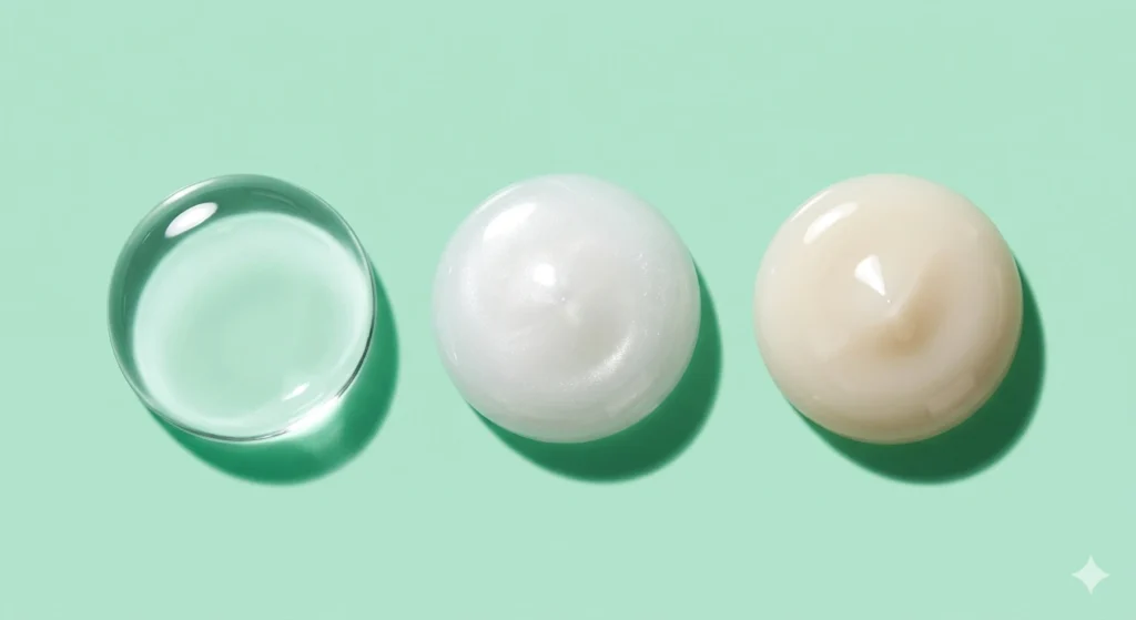 Diferencia de textura entre gel lubricante de base agua, silicona e híbrido