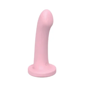 Dildo Rosa con vibración y sopapa